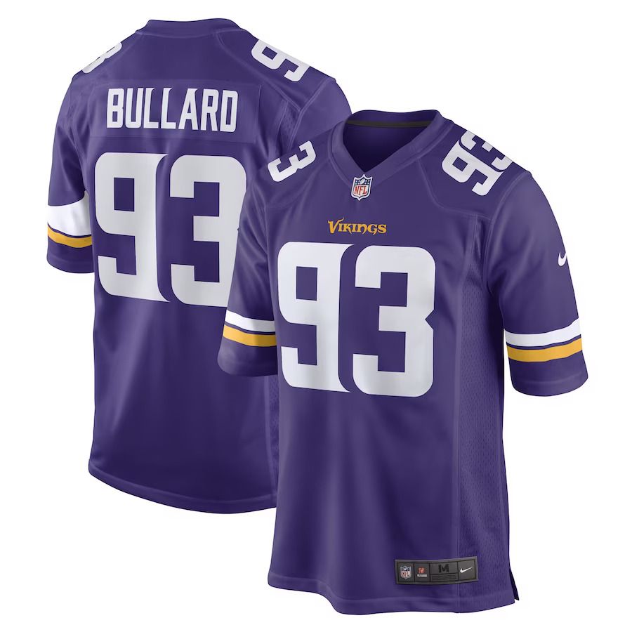 Men Minnesota Vikings #93 Jonathan Bullard Nike Purple Game Player NFL Jersey
